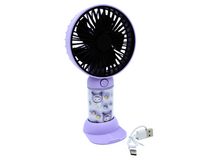 Handheld Mini Rechargeable Portable USB Fan with 3 Speed Control and Mobile Holder